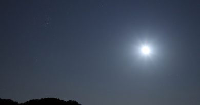 Fotografía de las Pléyades y la Luna tomada desde Arenys de Munt, Barcelona