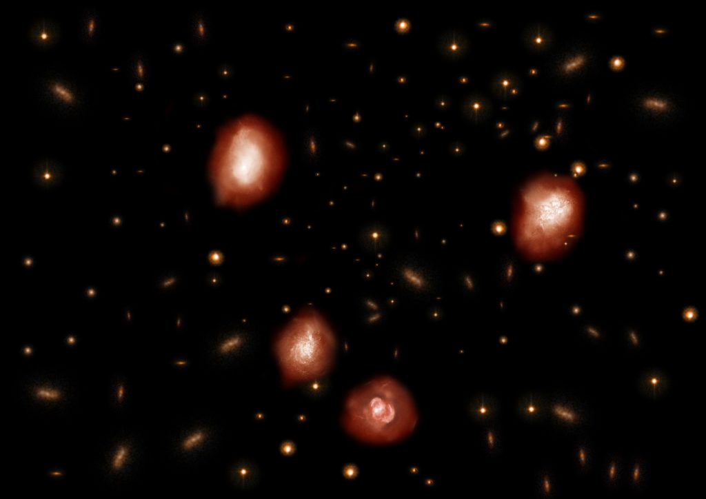El Observatorio ALMA identifica los antepasados oscuros de las galaxias elípticas masivas