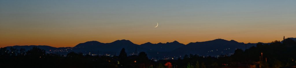 La Luna fotografiada desde Cavaion Veronese, Italia