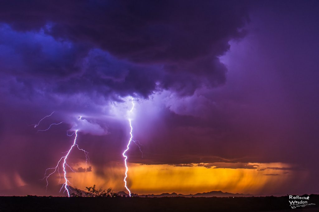 Tormenta eléctrica fotografiada desde Tucson, Arizona
