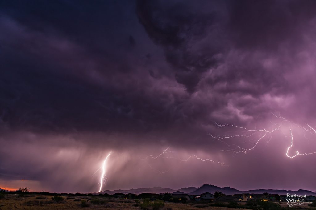 Tormenta eléctrica fotografiada desde Arizona, Estados Unidos