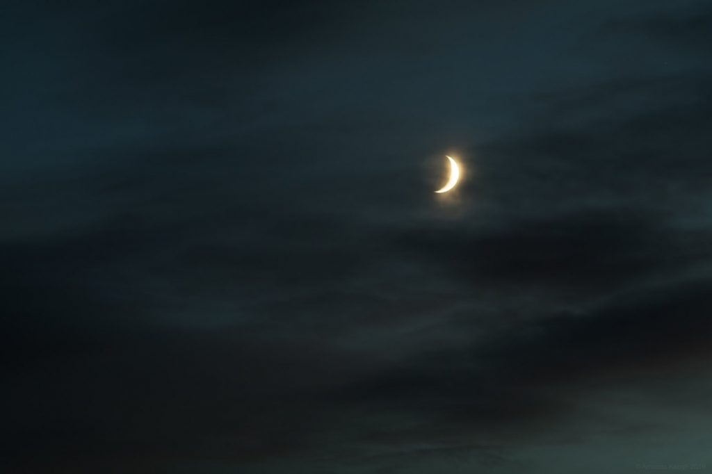 La Luna menguante fotografiada desde Sídney, Australia