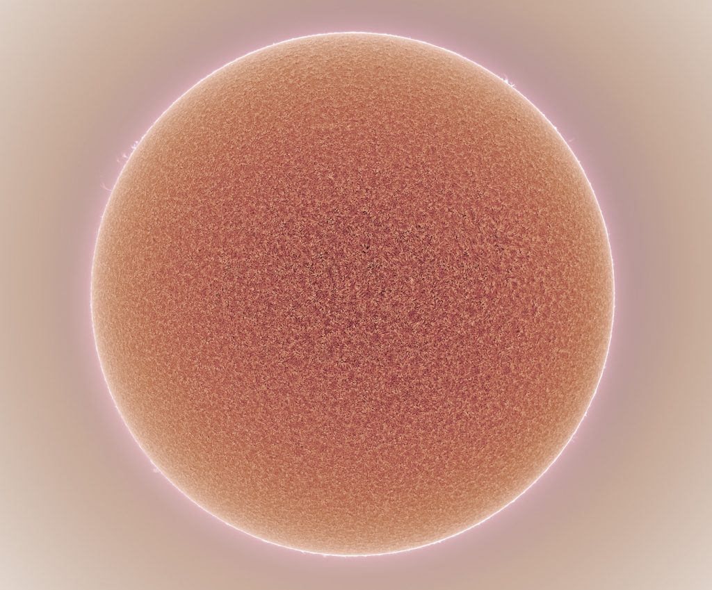 Imagen del Sol tomada desde Nueva York, Estados Unidos