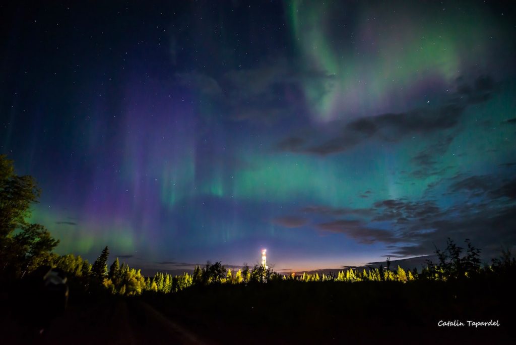 Auroras boreales fotografiadas desde Alberta, Canadá