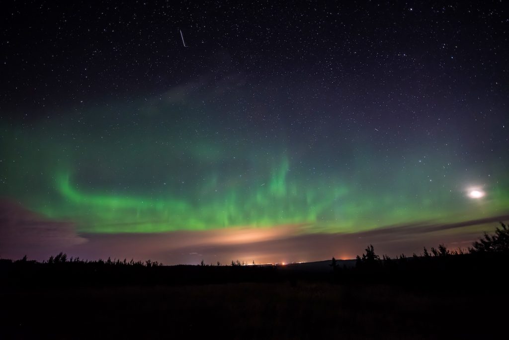 Auroras boreales fotografiadas desde Alberta, Canadá