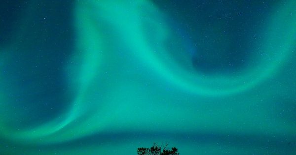 Auroras boreales fotografiadas desde la provincia de Alberta, Canadá