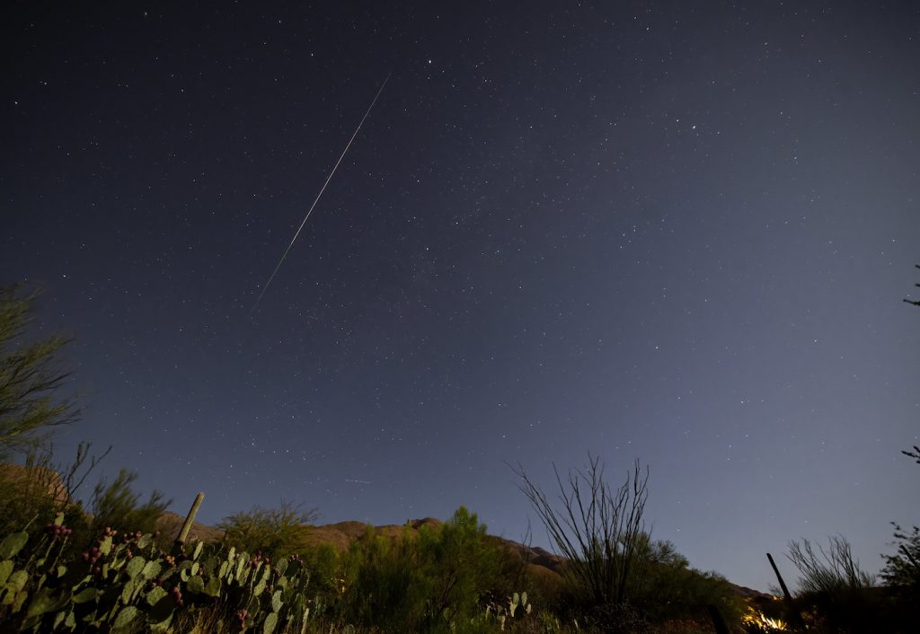 Perseida fotografiada desde Tucson, Arizona