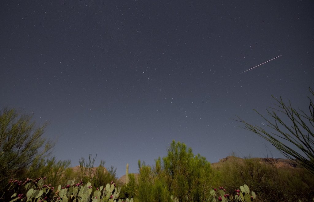Imagen de una perseida captada desde Tucson, Arizona