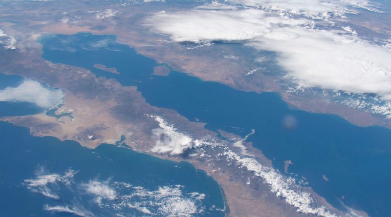 Imagen de la península de Baja California y el Mar de Cortés