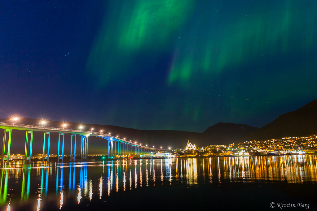 Auroras boreales fotografiadas desde Tromsø, Noruega