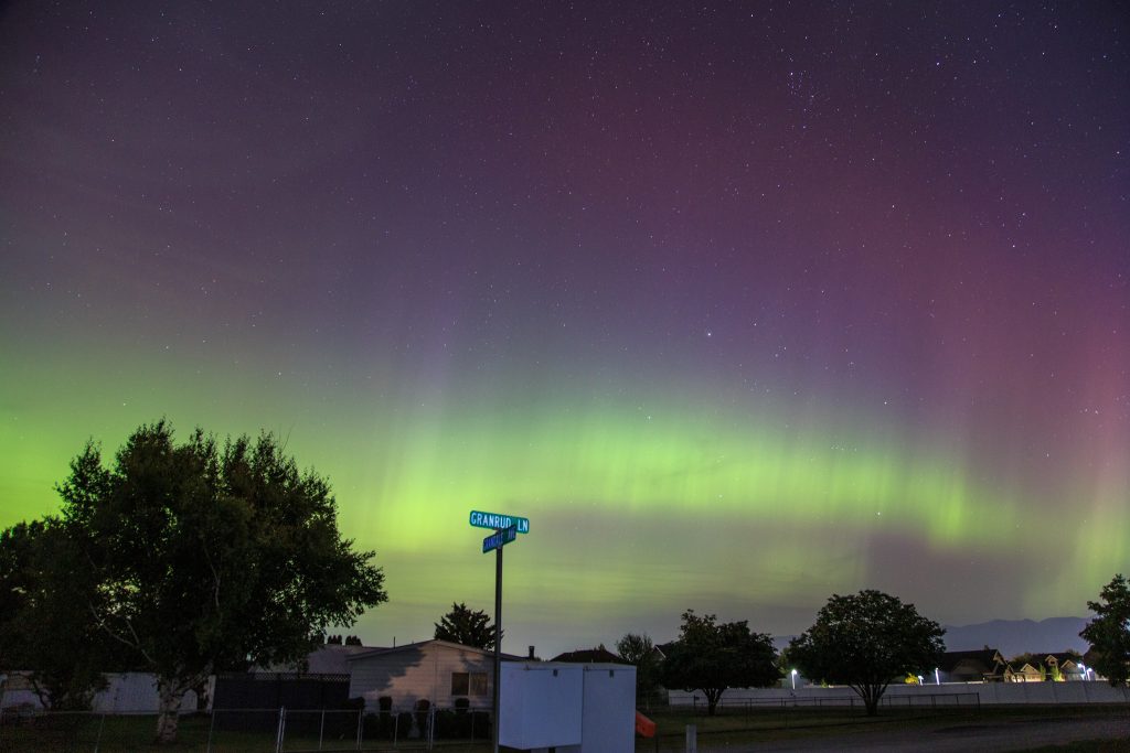 Auroras boreales fotografiadas desde Montana, Estados Unidos