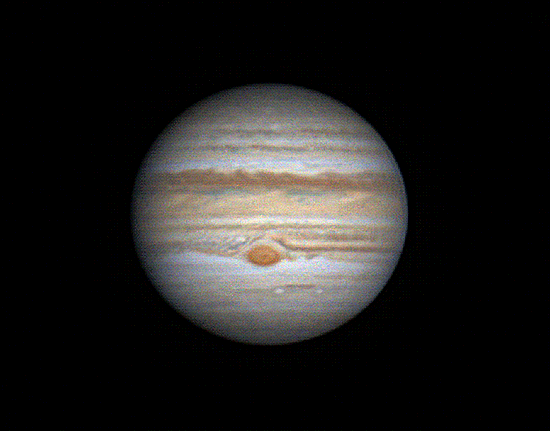 Imagen GIF de Júpiter tomada el 21 de julio de 2019