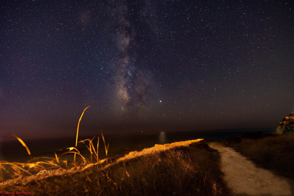 La Vía Láctea fotografiada desde Licata, Sicilia