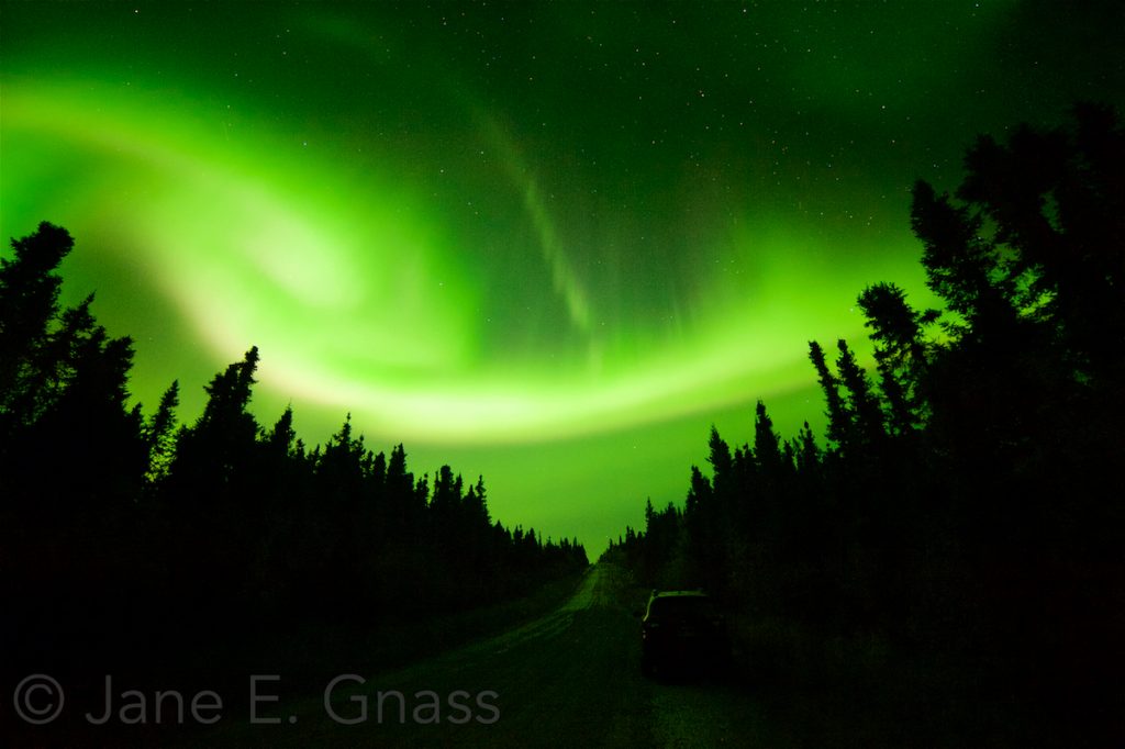 Auroras boreales fotografiadas desde Ester Dome, Alaska