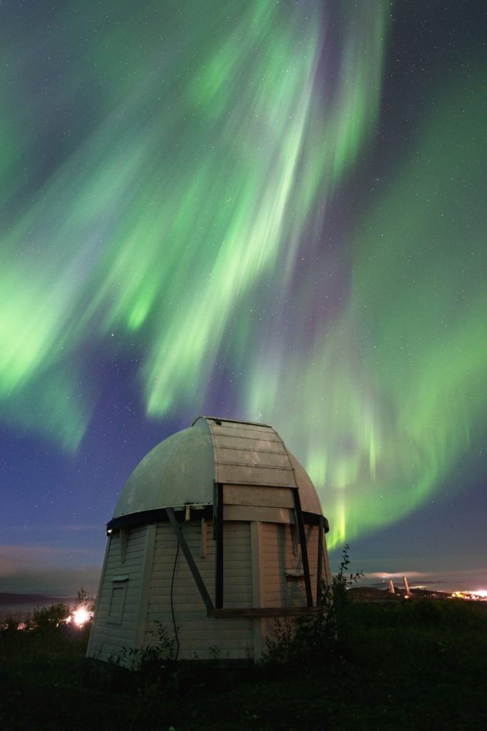 Auroras boreales fotografiadas desde Kiruna, Suecia