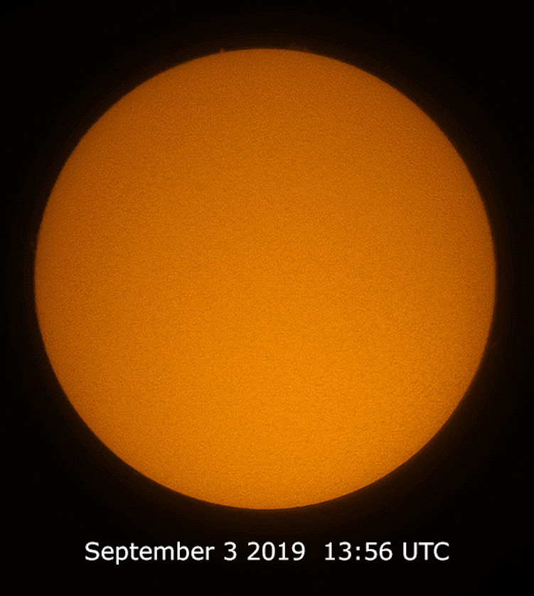 Imagen del Sol tomada desde Montreal, Canadá