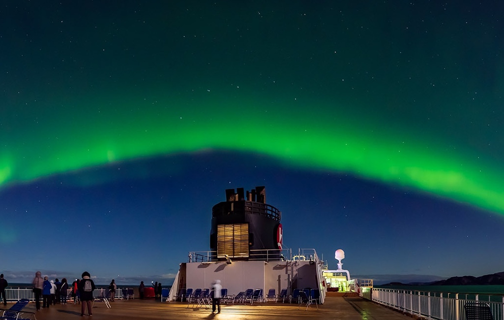 Auroras boreales fotografiadas desde Tromsø, Noruega