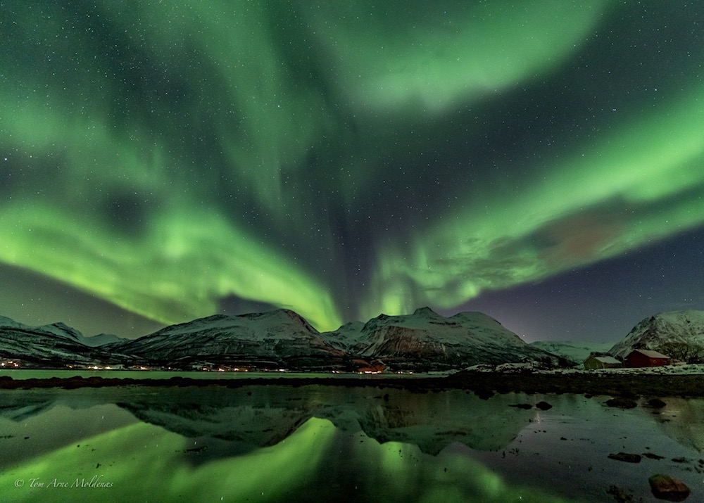 Auroras boreales fotografiadas desde Tromsø, Noruega