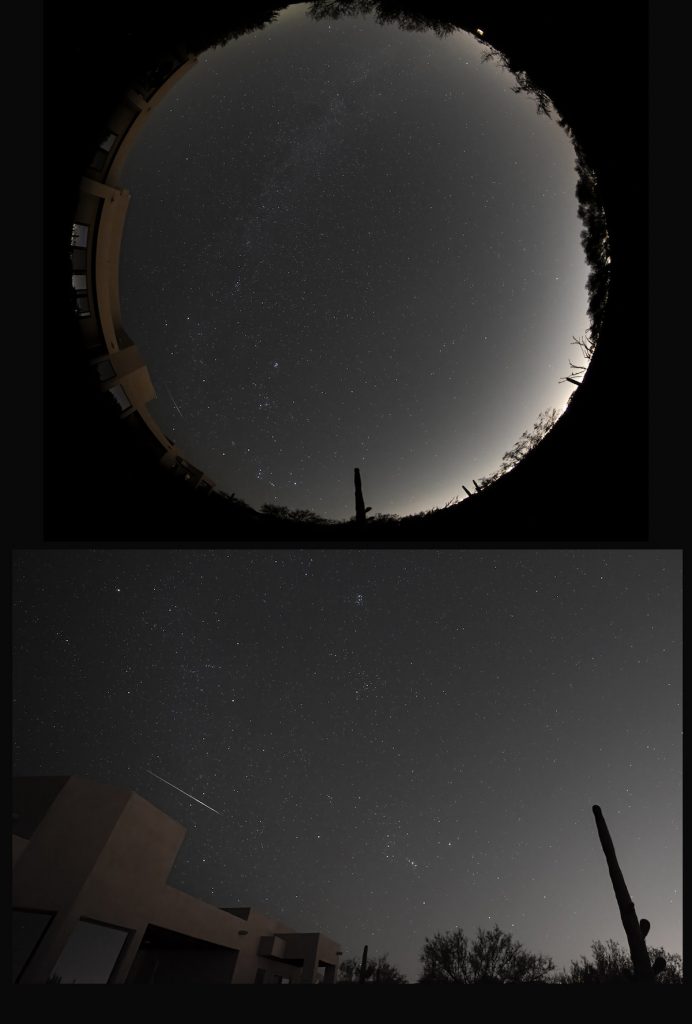 Meteoro fotografiado desde Tucson, Arizona (6 de octubre de 2019)