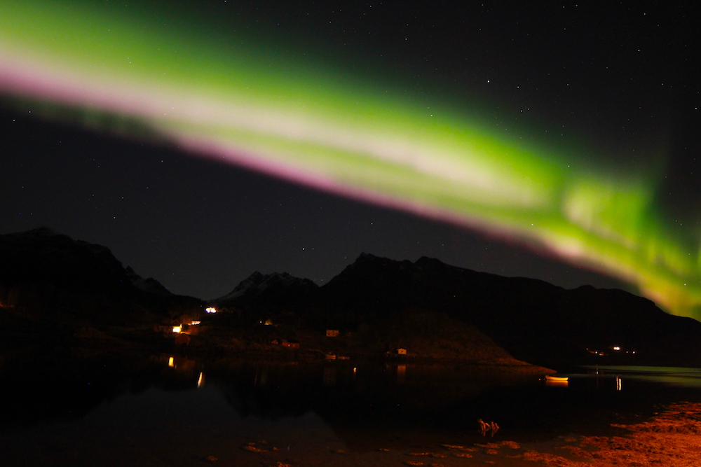 Auroras boreales fotografiadas desde las islas Lofoten, Noruega