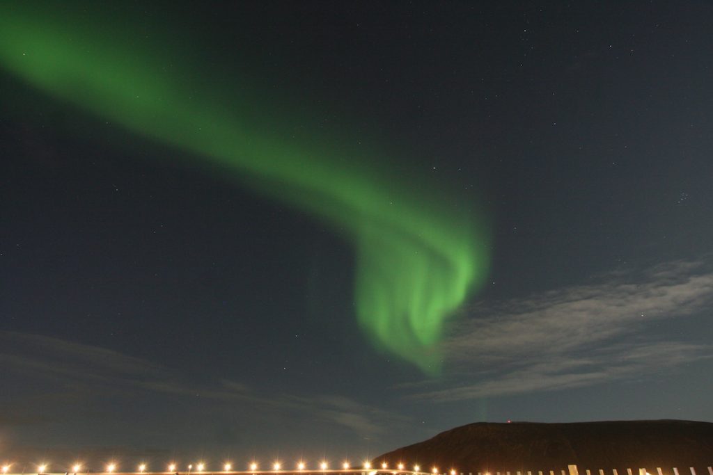 Auroras boreales fotografiadas desde Tromsø, Noruega
