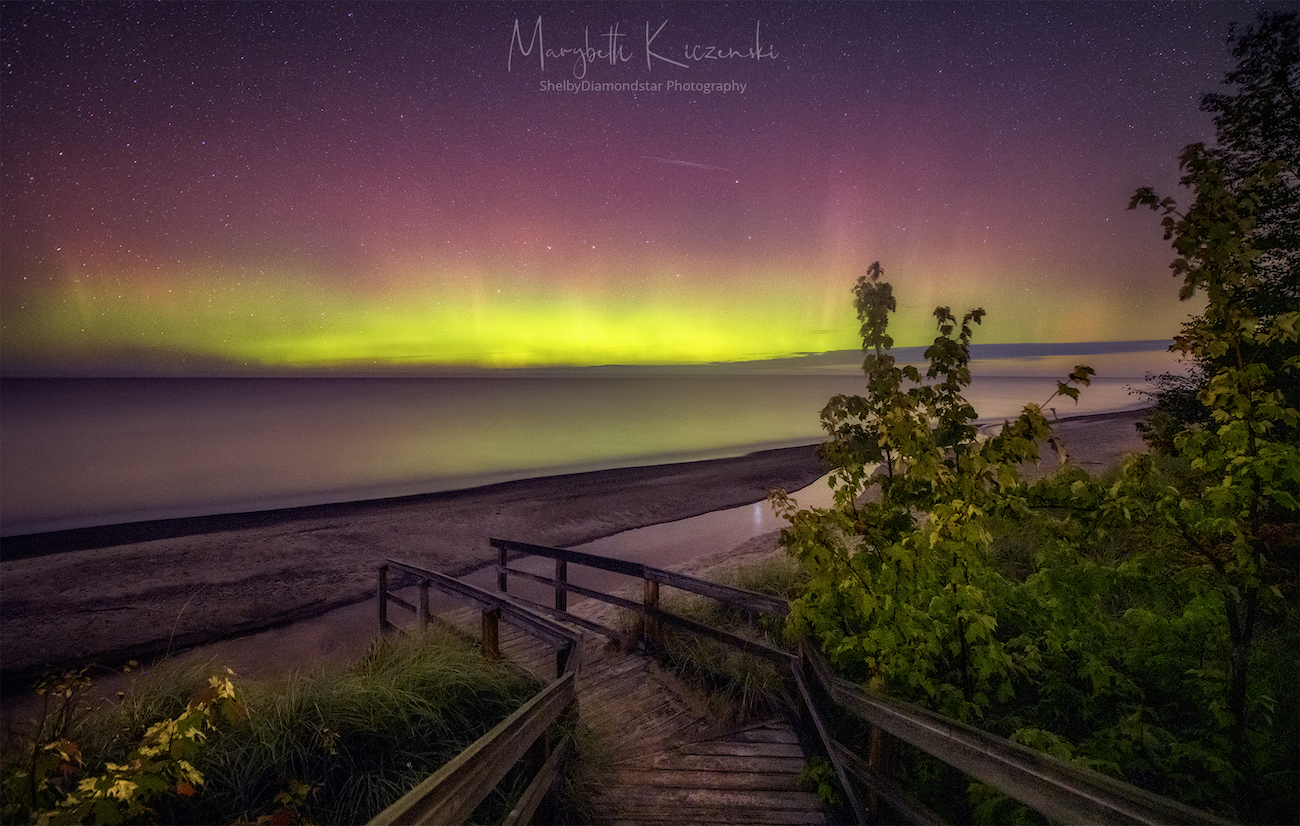 Auroras boreales fotografiadas desde Minnesota, Estados Unidos