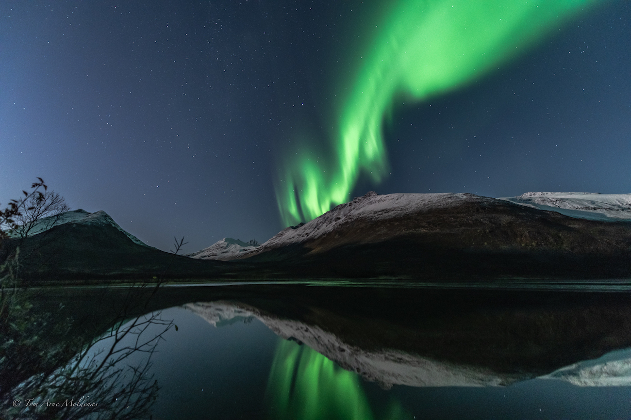 Auroras boreales fotografiadas desde Tromsø, Noruega