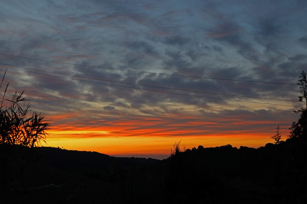 Imagen del amanecer tomada desde Arenys de Munt, Barcelona