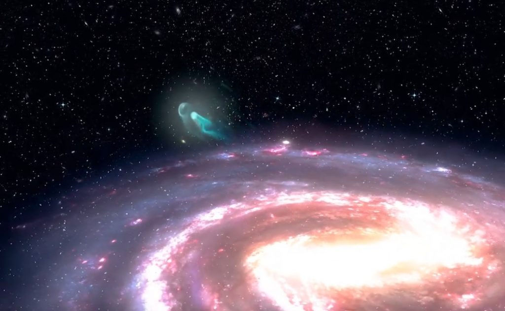 Astrónomos detectan una estrella que fue expulsada del centro galáctico de la Vía Láctea