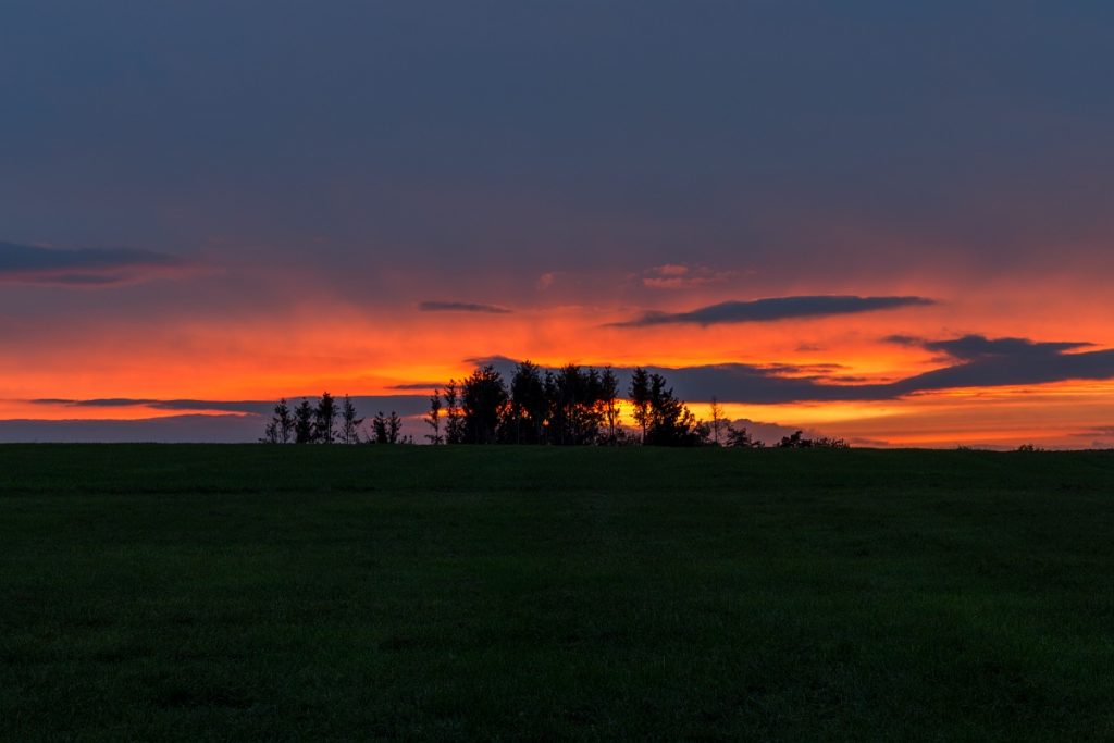 El atardecer fotografiado desde Sajonia, Alemania
