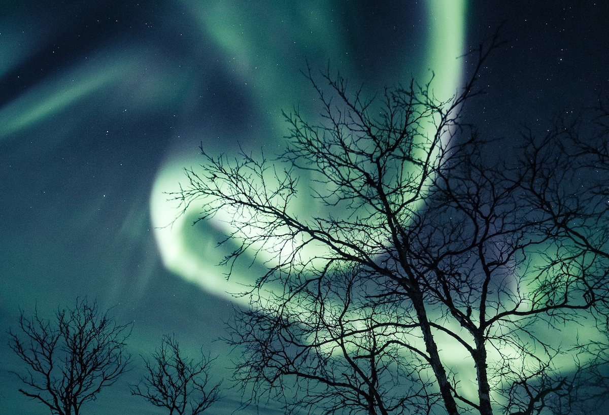 Auroras boreales fotografiadas desde Kilpisjärvi, Finlandia