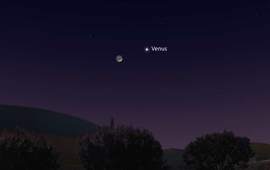 Esta noche se podrá ver la conjunción de la Luna y Venus