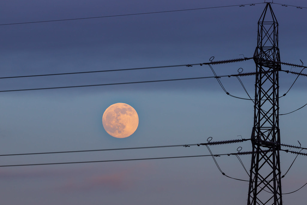 Foto de la Luna tomada desde Claverley, Inglaterra