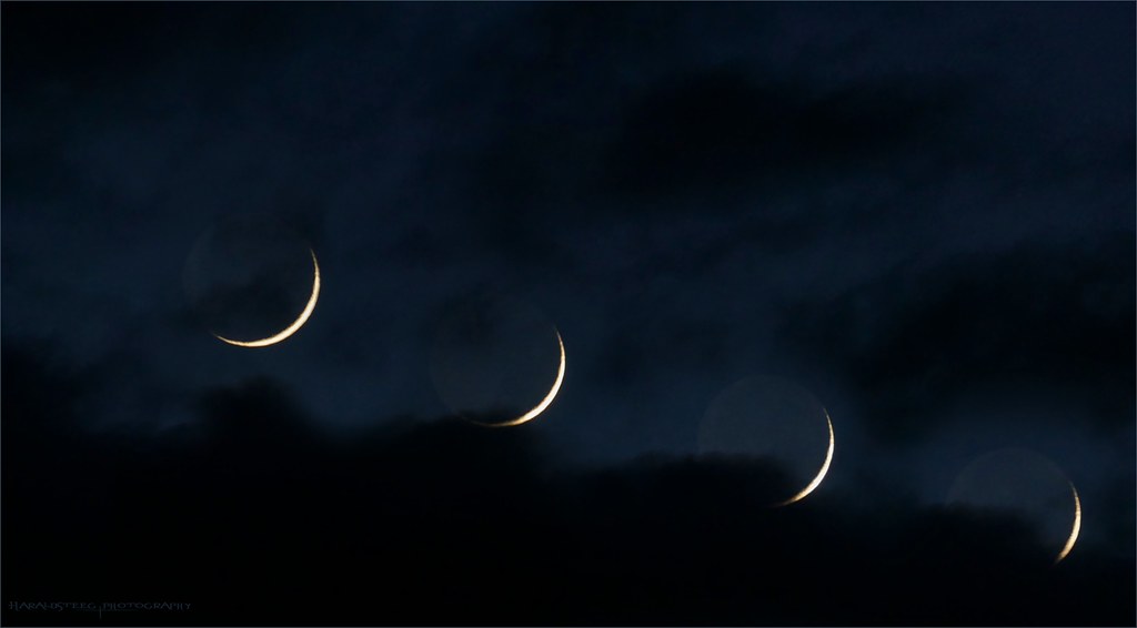 Mond, Wolken und viel Wind