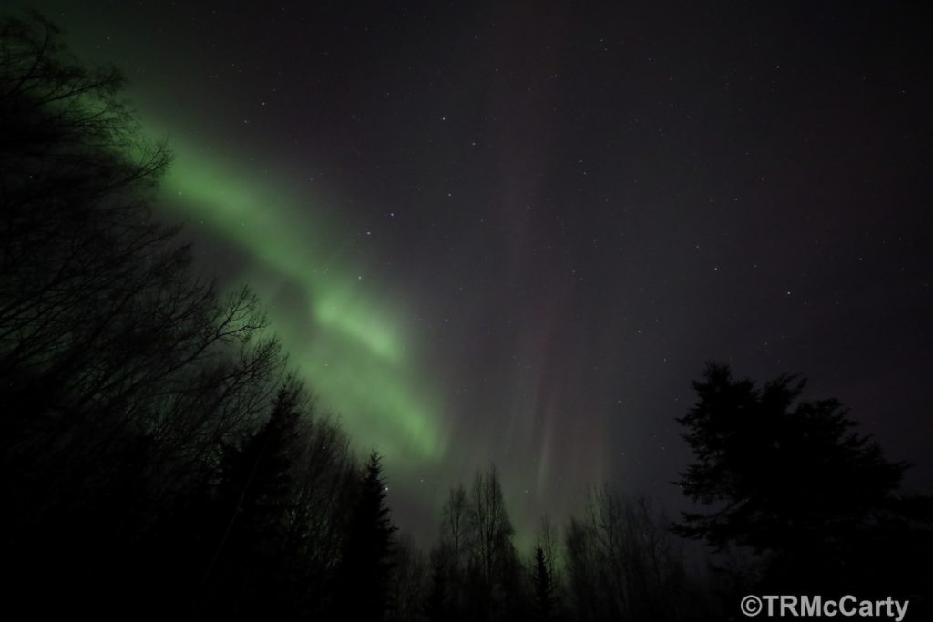 Auroras boreales fotografiadas desde Fairbanks, Alaska