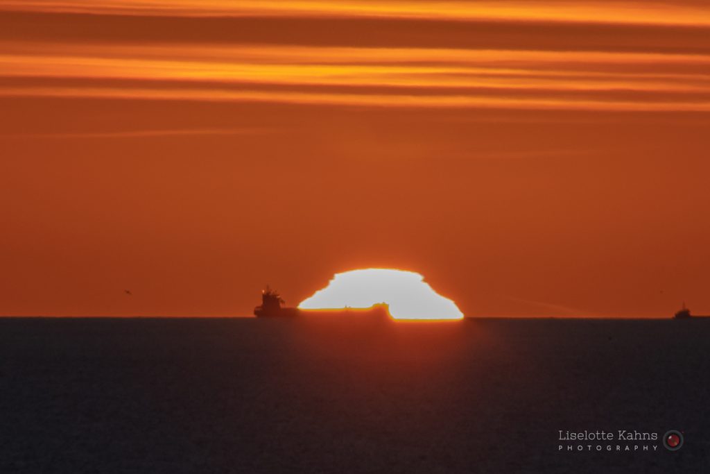 La puesta de Sol captada desde Vendsyssel-Thy, Dinamarca