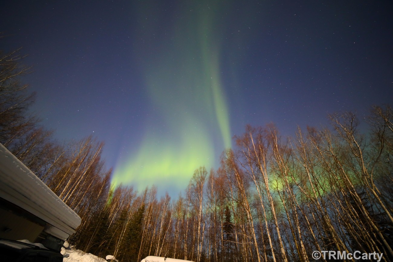Auroras boreales fotografiadas desde Fairbanks, Alaska