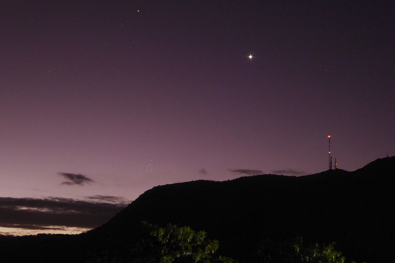 Venus fotografiado al anochecer en Mutare, Zimbabue