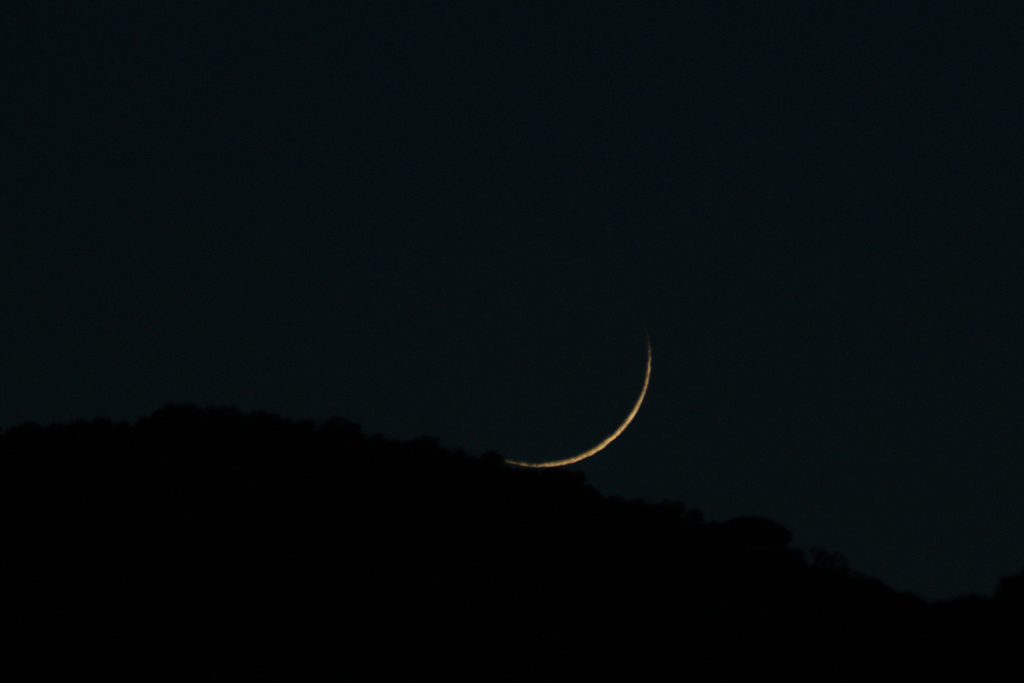 Fotos de la Luna y Venus tomadas desde Arenys de Munt, Barcelona