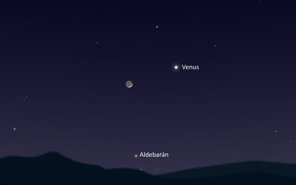 Esta noche se podrá ver la conjunción de la Luna y Venus
