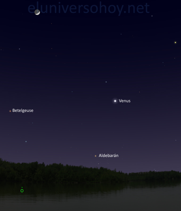 Venus alcanzará su brillo máximo esta noche (magnitud: -4,52)