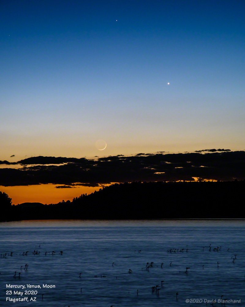 Imagen de la Luna y Venus tomada desde Arizona, Estados Unidos