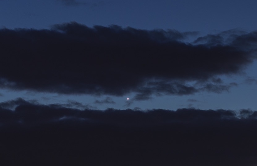 Venus fotografiado al atardecer desde Stuttgart, Alemania