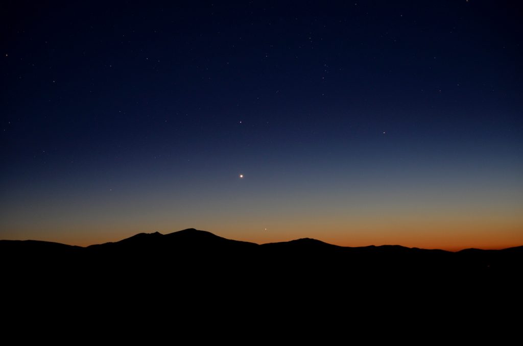 Venus y Mercurio captados desde Occitania, Francia