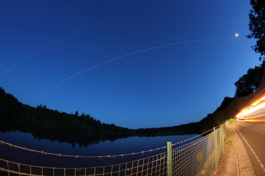 El paso de la ISS captado desde North Wiltshire, Inglaterra