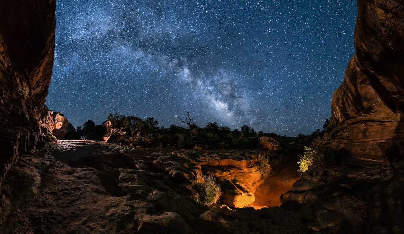 Imagen de la Vía Láctea tomada desde Utah, Estados Unidos