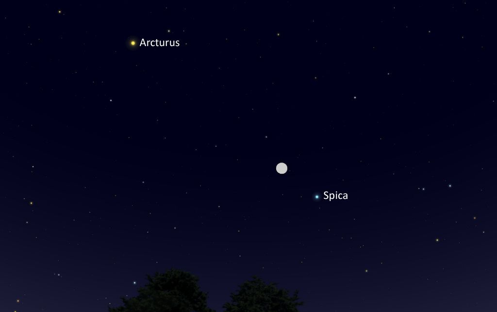 La conjunción de la Luna y la estrella Spica será visible esta noche