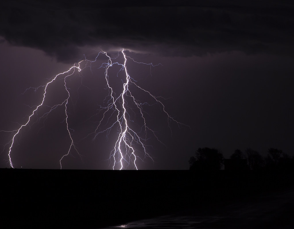 Tormenta eléctrica fotografiada desde Illinois, Estados Unidos