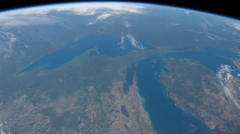 Imagen de los Grandes Lagos tomada desde la ISS