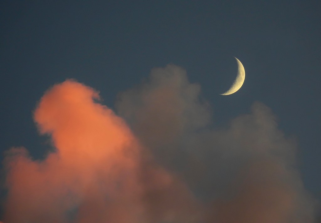 Foto de la Luna tomada desde Ergertshausen, Alemania